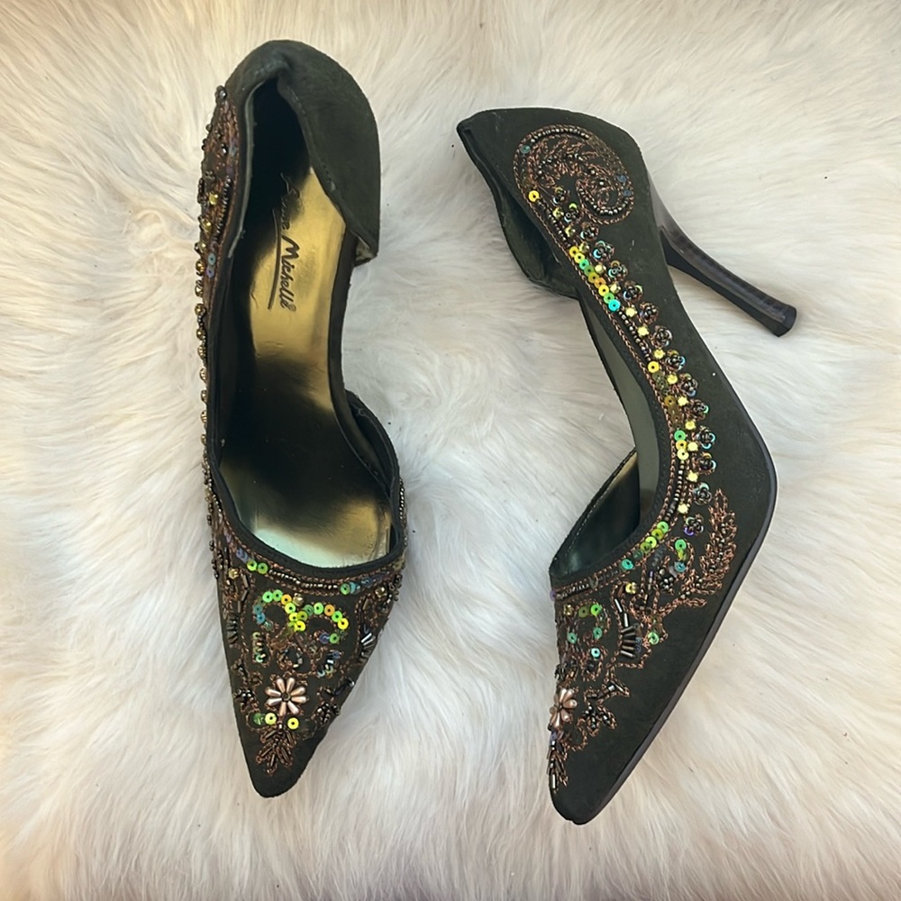 Anne Michelle Sequin Heels